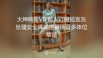 大神熊哥VIP私人订做短发灰丝骚女全裸跳艳舞挑逗多体位草逼