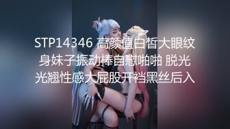 STP14346 高颜值白皙大眼纹身妹子振动棒自慰啪啪 脱光光翘性感大屁股开裆黑丝后入