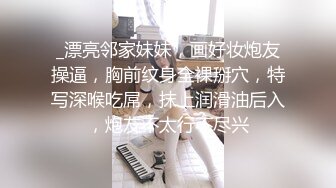 _漂亮邻家妹妹，画好妆炮友操逼，胸前纹身全裸掰穴，特写深喉吃屌，抹上润滑油后入，炮友不太行不尽兴