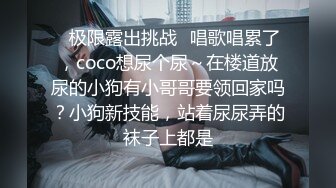 ✿极限露出挑战✿唱歌唱累了，coco想尿个尿～在楼道放尿的小狗有小哥哥要领回家吗？小狗新技能，站着尿尿弄的袜子上都是