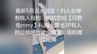 最新5月无水首发！穷人女神有钱人母狗，南航空姐【月野兔mmy】私拍，露出3P有人的公共场合偸偸做爱，母狗属性拉满