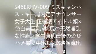 546ERHV-009 ミスキャンパス・キー局内定アナウンサー女子大生 正統派アイドル顔×色白美巨乳×桃尻の天然淫乱な性癖。学生時代最後の遊びハメ撮り中出しSEX映像流出